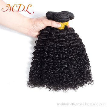Wholesale virgin hair vendors 100% kinky curly human hair extension cuticle aligned hair bundle 100% virgin brazilian